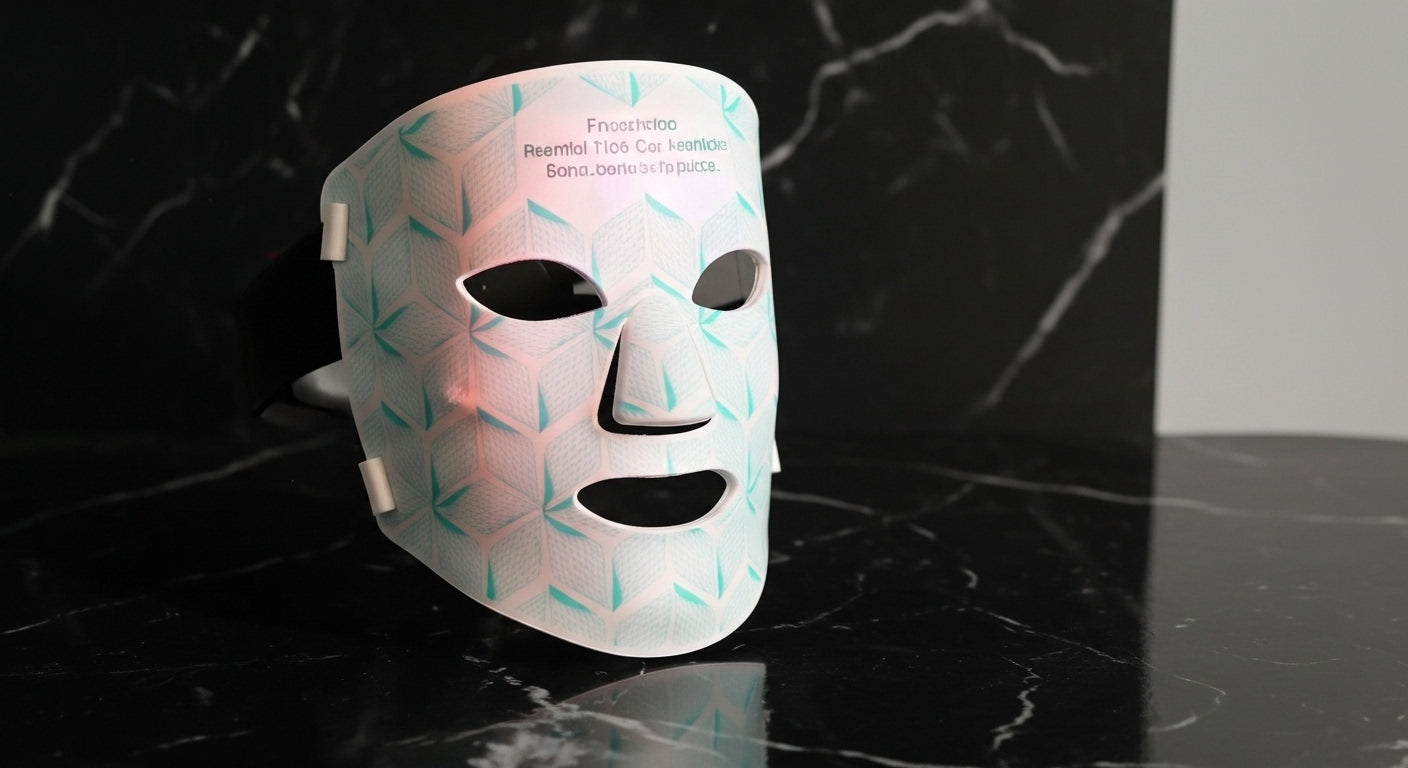 Masque LED Anti-Rides Visage et Cou 8 Couleurs - Thérapie Lumineuse Professionnelle